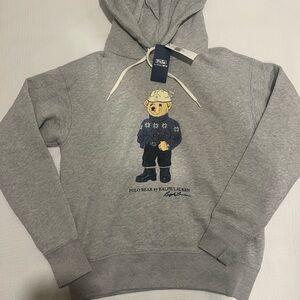 Ralph Lauren Gray Hoodie with Bear Design